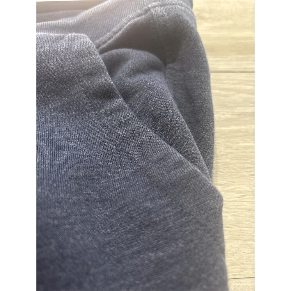 J. Crew Authentic Fleece Washed Denim Blue Fleece Joggers Drawstring Pockets L